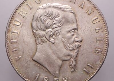 5 LIRE 1878 ROMA VITTORIO EMANUELE II NC