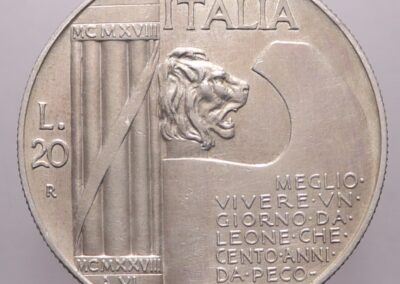 20 LIRE 1928 ELMETTO VITTORIO EMANUELE III NC